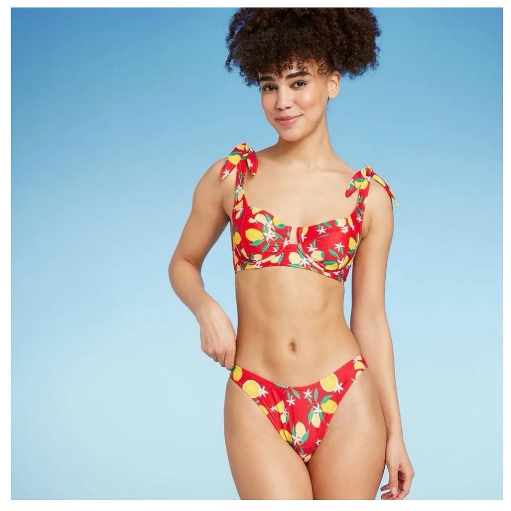 wild fable Red Lemon Print Women’s Bikini